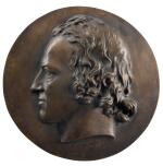  THOMAS WOOLNER | RELIEF ROUNDEL WITH THE PROFILE OF ALFRED, LORD TENNYSON