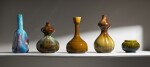 Five pottery vases designed by Christopher Dresser, late 19th century