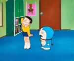 Doraemon and Nobita Animation Cels with Hand-painted Original Background |  哆啦A夢和大雄賽璐璐，附手繪原裝背景