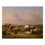 EUGÈNE JOSEPH VERBOECKHOVEN | SHEEP IN A MEADOW
