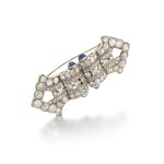 Sapphire and diamond double clip/Brooch  (Spilla/Doppia clip in zaffiri e diamanti)