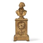 A Rare Classical Ormolu Mantel Clock With Bust of George Washington, France, Circa 1820