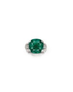 Cartier | Emerald and Diamond Ring | 卡地亞 | 12.16克拉 天然「哥倫比亞」祖母綠 配 鑽石 戒指