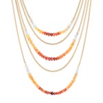 Gold and Fire Opal 'Cinta' Necklace