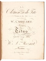 W.A. Mozart. First edition of the full score of "La clemenza di Tito", 1809