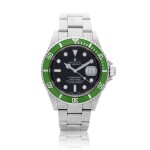 Submariner " Kermit", Reference 16610LV | A stainless steel wristwatch with date and bracelet, Circa 2005 | 勞力士 Submariner "Kermit" 型號16610LV | 精鋼鏈帶腕錶，備日期顯示，約2005年製