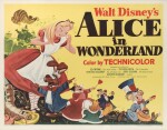 Alice in Wonderland (1951), style B poster, US