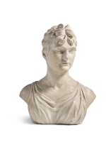 BRITISH, IN 18TH CENTURY STYLE, BUST OF A LADY