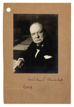 CHURCHILL | signed photograph, with related correspondence