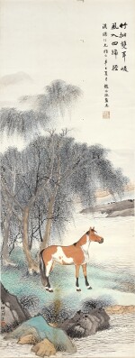 趙叔孺、汪琨　柳蔭駿馬 | Zhao Shuru, Wang Kun, Horse under the Willow Tree