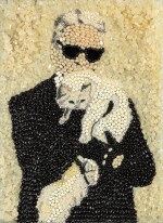 Karl Lagerfeld's and Choupette portrait | Zeitgenössisches Porträt von Karl Lagerfeld und Choupette