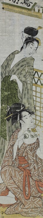 ATTRIBUTED TO KITAGAWA UTAMARO I (EARLY 1750s–1806), TWO BEAUTIES |  EDO PERIOD, LATE 18TH CENTURY