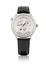 JAEGER-LECOULTRE | MASTER GEOGRAPHIC, REF 142.8.29 STAINLESS STEEL WORLD TIME WRISTWATCH WITH DATE, DAY/NIGHT AND POWER RESERVE INDICATION CIRCA 2005