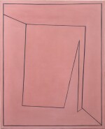 Tout rose (peinture rectangulaire représentant un carré perspectiviste qui a la rougeolle), 1955