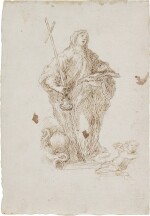 Study for a statue of a female saint