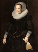 Portrait of a Lady holding gloves