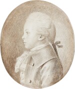 Portrait of a young boy, in profile