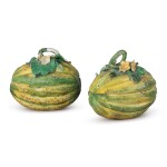 AN ASSEMBLED PAIR OF CHELSEA MELON TUREENS AND COVERS, CIRCA 1755