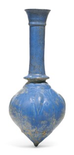 A LAVENDER-GLAZED POTTERY BOTTLE, PERSIA, CIRCA 17TH CENTURY