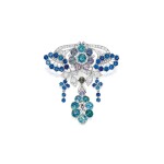 Multi-Colored Sapphire and Diamond Brooch [彩色剛玉配鑽石別針]