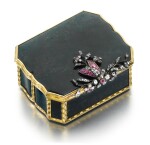 A bloodstone snuff box with jewelled gold mounts, German, circa 1760 and later