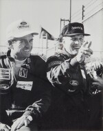 (Paul Newman) | Portrait with Michael Brockman at the 1994 24 Hours of Daytona Race