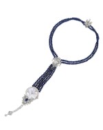 Van Cleef & Arpels | Sapphire, Mother-of-Pearl and Diamond Pendent Necklace / Wristwatch | 梵克雅寶 | 藍寶石 配 珍珠母 及 鑽石 項鏈 / 腕錶