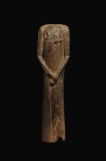 AN EGYPTIAN WOOD FIGURE OF A MAN, SECOND PERSIAN PERIOD, 342-332 B.C.