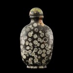 A fossiliferous limestone snuff bottle, Qing dynasty, 18th - 19th century | 清十八至十九世紀 石化石灰石鼻煙壺