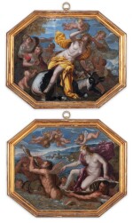 Italian school, 17th century, The Rape of Europa ; Amphitrite | Ecole italienne du XVIIe siècle, L'Enlèvement d'Europe ; Amphitrite