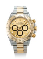 ROLEX | COSMOGRAPH DAYTONA "INVERTED 6", REFERENCE 16523 A YELLOW GOLD AND STAINLESS STEEL DIAMOND-SET CHRONOGRAPH WRISTWATCH WITH BRACELET, CIRCA 1999