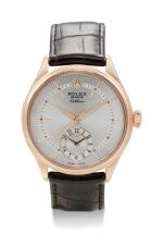 ROLEX | CELLINI DUAL TIME, REFERENCE 50525,  A PINK GOLD DUAL TIME ZONE WRISTWATCH WITH DAY AND NIGHT INDICATION, CIRCA 2014