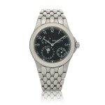 Neptune, Ref. 5085/1  Stainless steel wristwatch with moon phases, date, power reserve indication and bracelet   Made in 1998