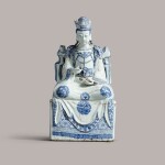 A large blue and white figure of seated Guanyin Ming Dynasty, Wanli Period | 明萬曆 青花觀音坐像