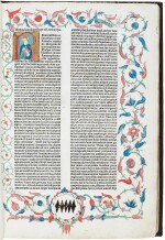 Gregorius I, Moralia in Job, Rome, 1475, 2 volumes, later mottled calf gilt