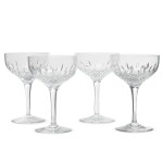 Eight Stuart cut-glass champagne or Sundae glasses, 20th century