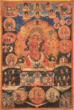 A fine thangka depicting Takla Membar, Tibet, 18th century | 西藏 十八世紀 達拉梅巴唐卡 設色布本