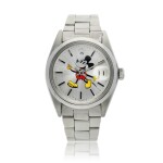 Reference 1500 Oyster Perpetual Date 'Mickey Mouse' | A stainless steel automatic wristwatch with date and bracelet, Circa 1969