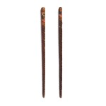 TWO VERY FINE PATRIOTIC CARVED AND POLYCHROME PAINT DECORATED WALKING STICKS, EARLY 20TH CENTURY