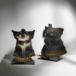 Two mempo [face masks] | Edo period, 18th - 19th century 