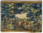 A Flemish ‘Country Life’, landscape tapestry, after David II Teniers, Oudenaarde or Lille, first quarter 18th century
