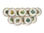 TWENTY-TWO ROYAL COPENHAGEN RETICULATED FRUIT PLATES, LATE 19TH CENTURY AND LATER