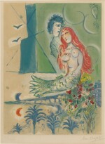 CHARLES SORLIER AFTER MARC CHAGALL | SIRENE WITH POET (MOURLOT, CHARLES SORLIER 27)