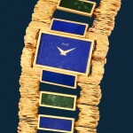 Reference 9212D76 | A yellow gold, lapis lazuli and jade bracelet watch | Circa 1970