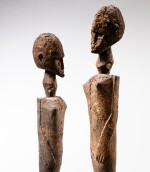 Couple de statues batepa phuwa, Lobi, Burkina Faso | Lobi batepa phuwa male and female couple, Burkina Faso