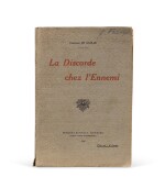 La Discorde chez l'ennemi. 1924. In-8. Édition originale rare du 1er ouvrage de de Gaulle