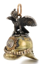 A FABERGÉ VARICOLOURED GOLD AND SILVER LOCKET, WORKMASTER ERIK KOLLIN, ST PETERSBURG, CIRCA 1890