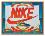 “Nike” Stained Glass Mirror