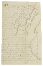 (GOLD RUSH) | Manuscript Gold Rush map, being a survey for the adjoining plots of land belonging to H.H.Watson and A.J. Polhill, Placer County, California, 1852
