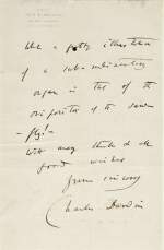 Darwin, Autograph letter signed, to C.V. Riley, 1877